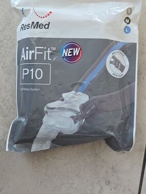 ResMed AirFit P10 CPAP Nasal Pillow Mask in Gray and Blue